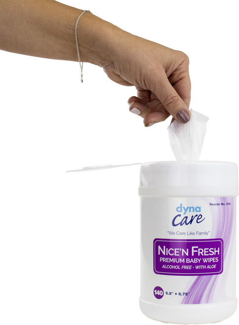Dynarex 1313 Nice'n Fresh Premium Baby Wipes Scented, 6 in. x 6.75 in.