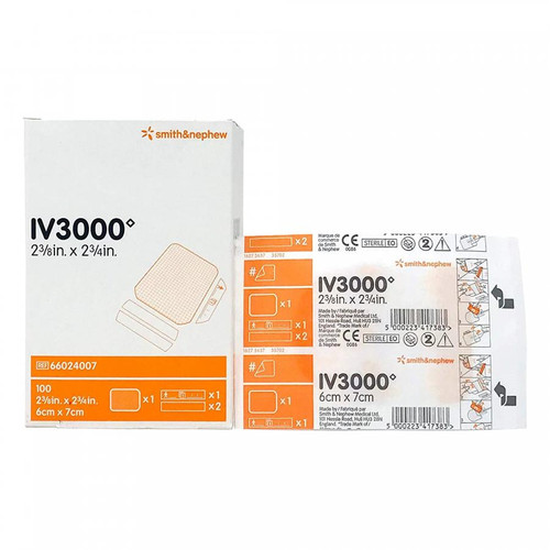 Smith and Nephew 4007 IV3000 Catheter Dressing 2 3/8 in. x 2 3/4 in. (Case of 900)