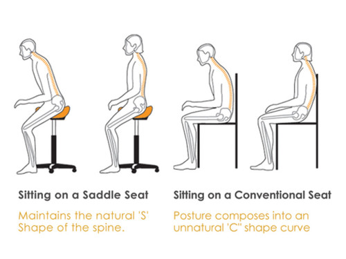 Flight Saddle Stool posture guide