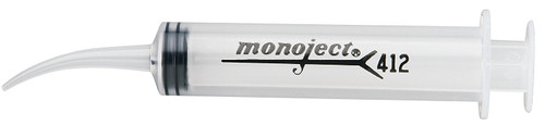 Monoject Curved Tip Syringe, 12 ml. single unit