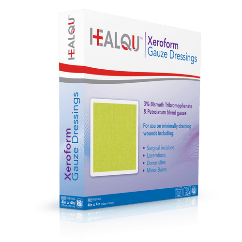 HealQu 9021003 Xeroform Gauze Dressing, 4 in. x 4 in. (Box of 25)
