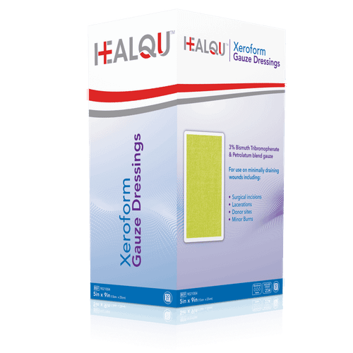 HealQu 9021004 Xeroform Gauze Dressing, 5 in. x 9 in. (Box of 50)