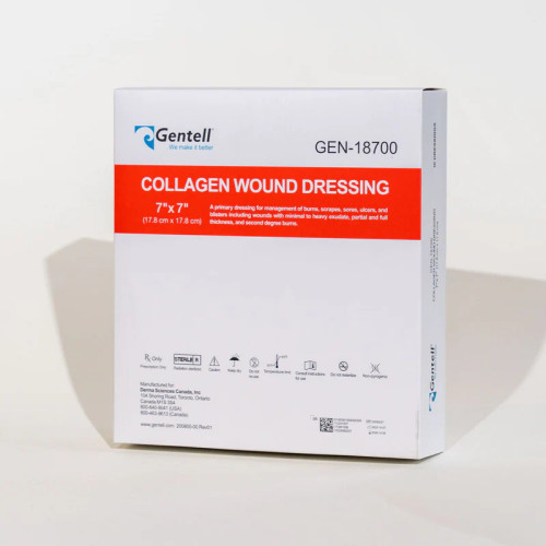 Gentell GEN-18700 Collagen 7 in. x 7 in. Wound Dressing (Box of 10)