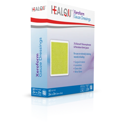 HealQu 9021002 Xeroform Gauze Dressing 2 in. x 2 in. (Box of 25)