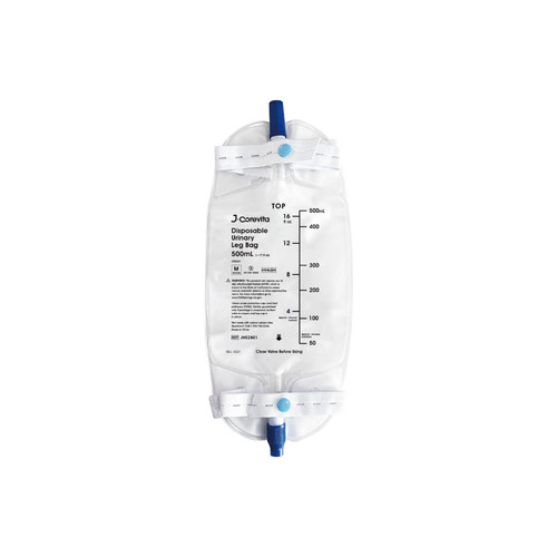 J·Corevita Urinary Drainage Leg Bag 500ml - 48 per case