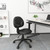 Boss Diamond Task Chair in Black Antimicrobial Vinyl with Adjustable Arms