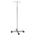 Techno-Aide Easy Glide Economy IV Pole (4 Leg/ 2 Hook/ Twist Lock), 46" - 83" Adjustable Height