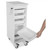 TrippNT Lockable Narrow Lab Cart, White Polyethylene and Gray Front