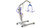 Arjo Maxi 500 with 4-Point Spreader Bar, Power Base, Manual DPS & Scale