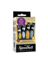 Metallic Water-Soluble Block Printing Ink 4-Color Set