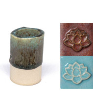 Blackened Copper over Blue Topaz