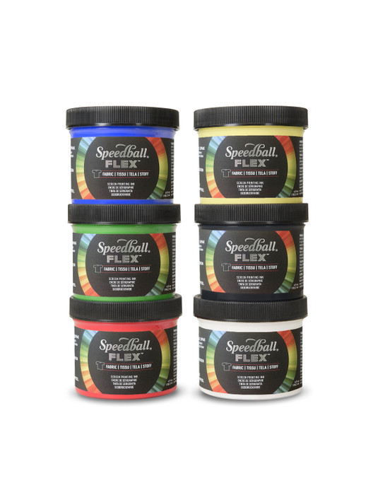 Flex Fabric Screen Printing Ink 6-Color Set
