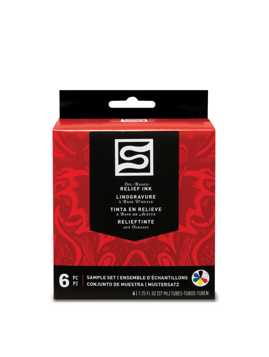 Oil-Based Relief Ink 6-Color Sampler Set
