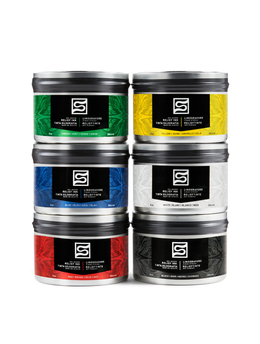 Oil-Based Relief Ink 6-Color Studio Set
