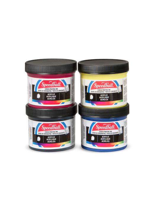 Acrylic Screen Printing Ink 4-Color Starter Set