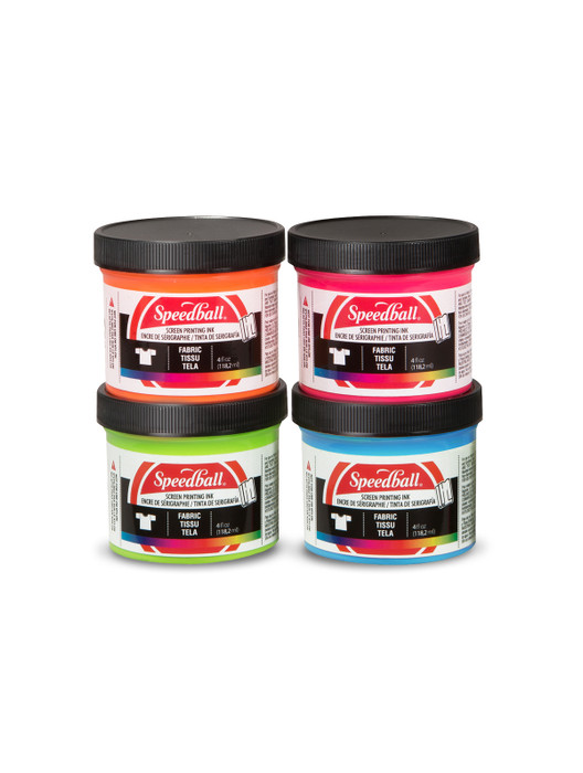 Fluorescent Fabric Screen Printing Ink 4-Color Set