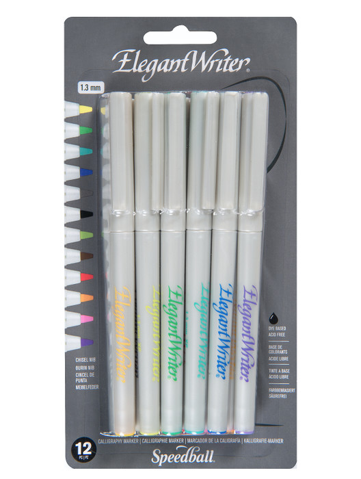 Elegant Writer Calligraphy Markers, 12-Piece Set