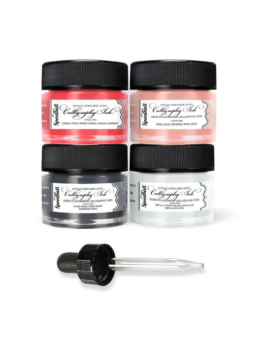 Metallic Acrylic Calligraphy 5pc Ink Set