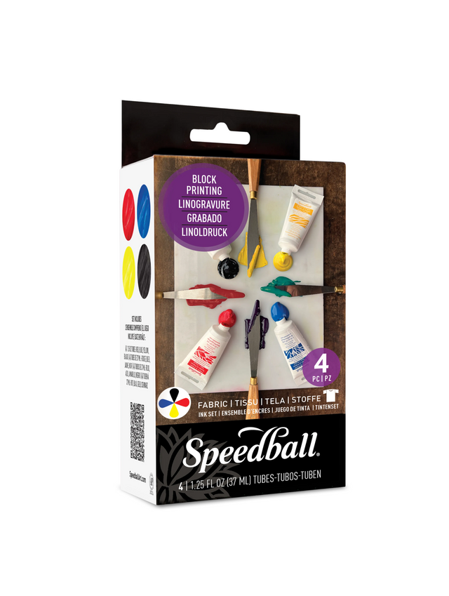 Fabric Block Printing Ink 4-Color Set