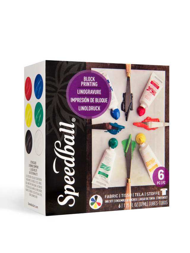 Fabric Block Printing Ink 6-Color Set