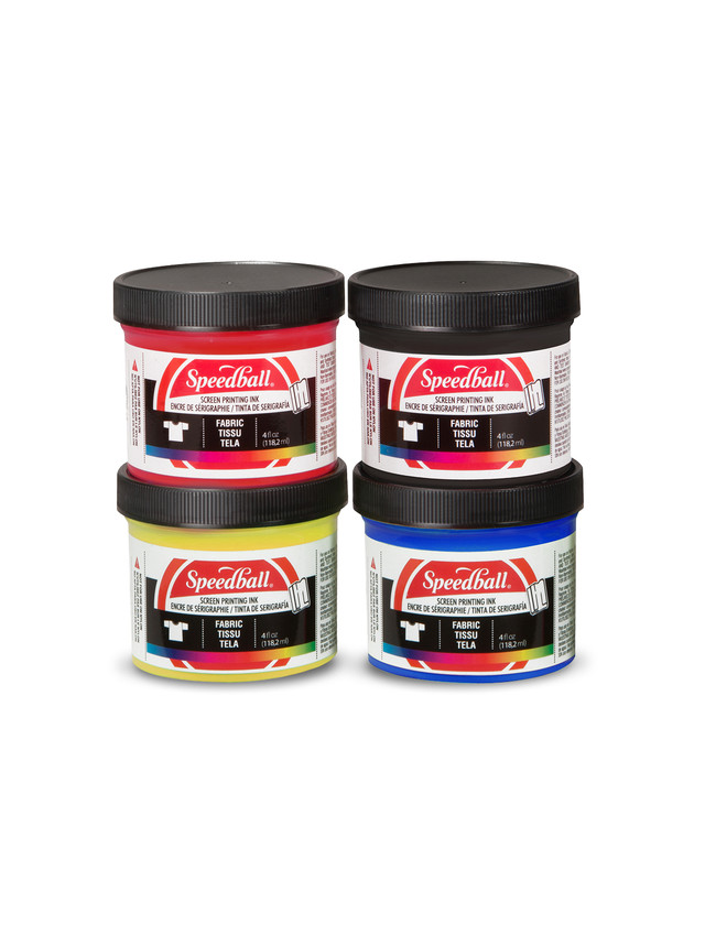 Fabric Screen Printing Ink 4-Color Starter Set