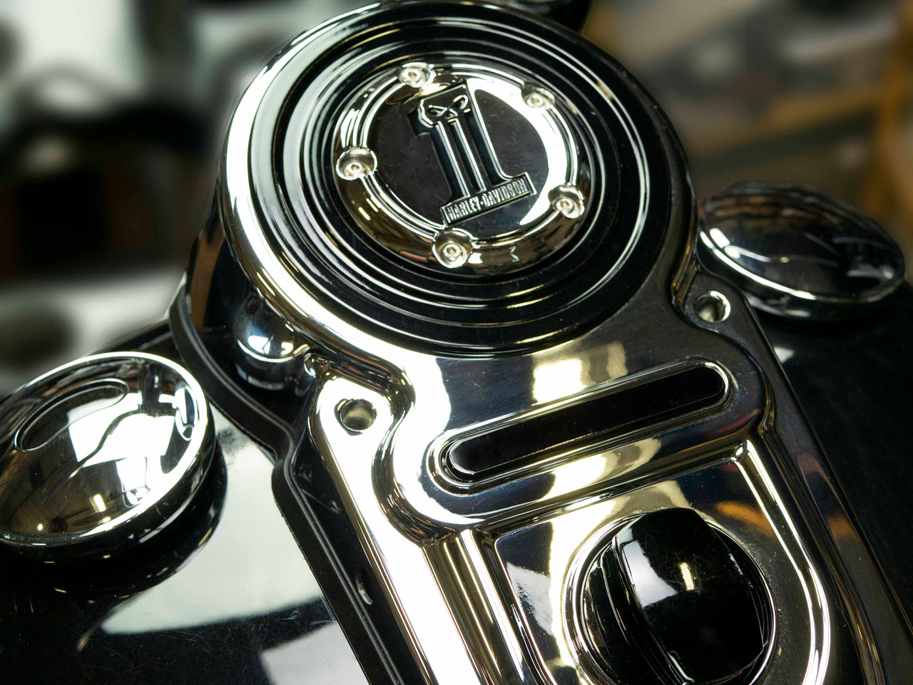 Black Smooth 5-Hole Primary Timer Cover For Harley Dyna, Electra Glide & Road King
