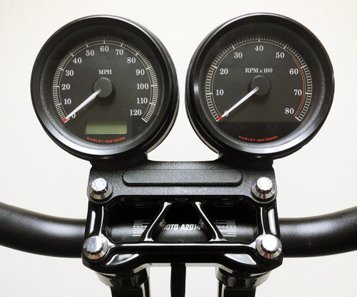 Gauge Bracket Indicator Block-off Plate -Wrinkle Black