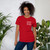 a Try, Care, Feel unisex t-shirt: white letters on color tees