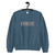 indigo blue sweathshirt