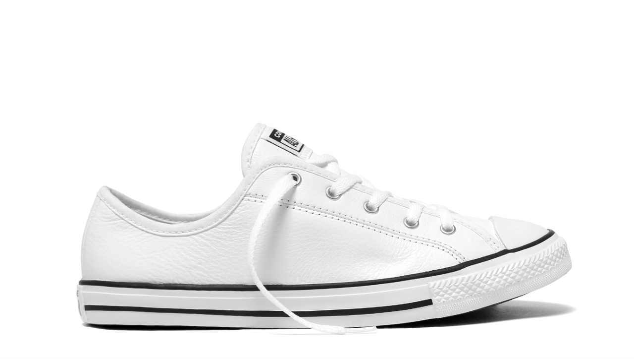 dainty leather converse white