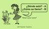 language learning card translating simple words between spanish and english