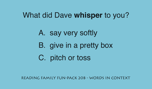 PA-635 Family Fun-Pack Game Set - Level B Reading (readability 2.0-3.5) PA-635 Family Fun-Pack Game Set - Level B Reading (readability 2.0-3.5)