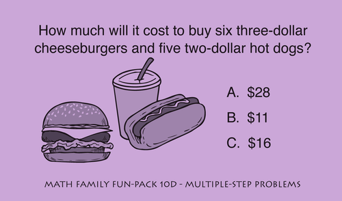 PA-736 Family Fun-Pack Game Set - Level D Math (reviews 4th grade skills) PA-736 Family Fun-Pack Game Set - Level D Math (reviews 4th grade skills)