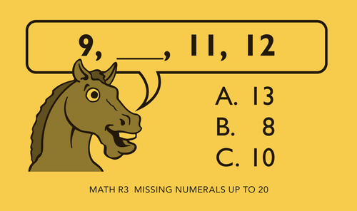 kindergarten counting game card with visual number recognition activity