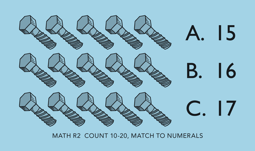 early math activity card number matching and counting practice