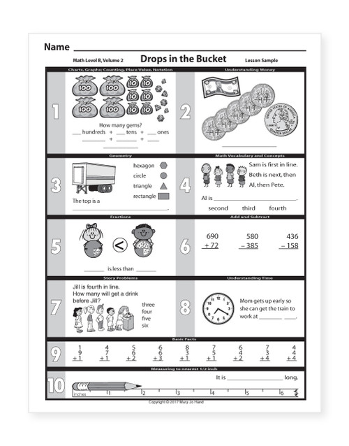 2nd grade math daily review page designed for students to complete independently with structured practice