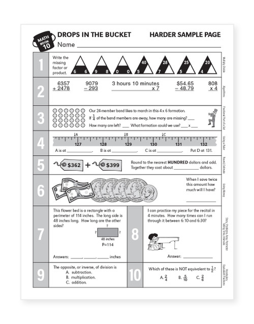 3rd grade math worksheet with mixed problems including multiplication place value and word problems for accuracy