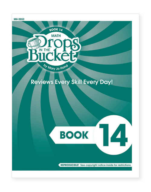 Cover of 5th Grade Digital Drops in the Bucket Math Book 14 for second semester featuring daily review math activities.