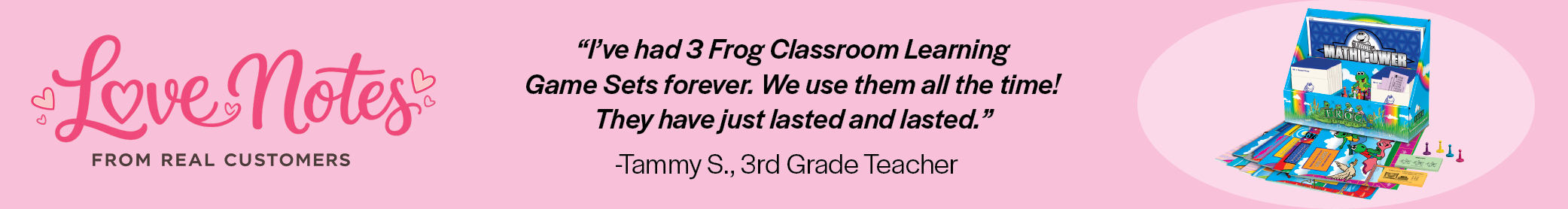 Love note from a Frog Publications customer
