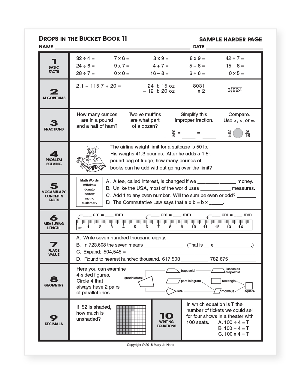 drops-in-the-bucket-math-book-11-4th-grade-1st-semester