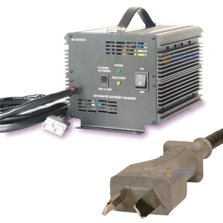 EZGO 36-Volt Battery Charger with Crowsfoot Plug | Golf Cart Tire