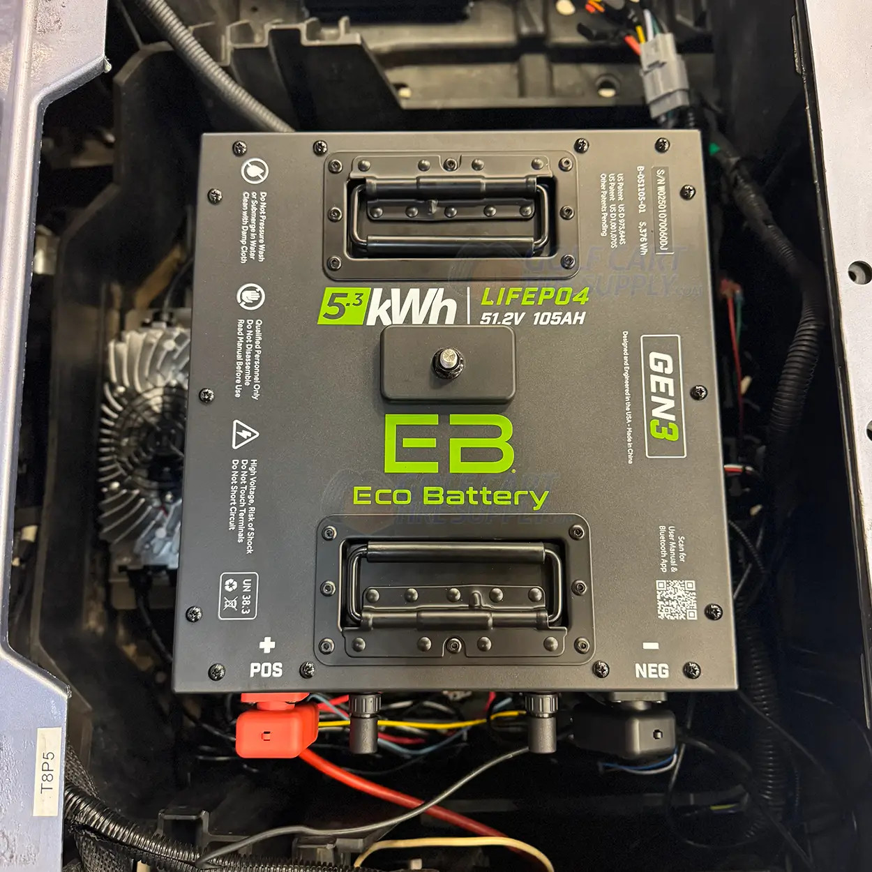 ECO BATTERY 48V 105AH Lithium Golf Cart Batteries Kit | GCTS