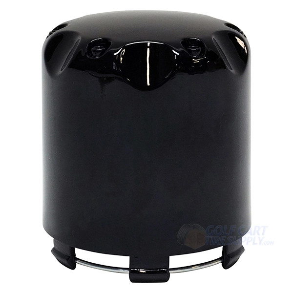 Black Snap-In Golf Cart Center Caps w/ No Logo 2.65