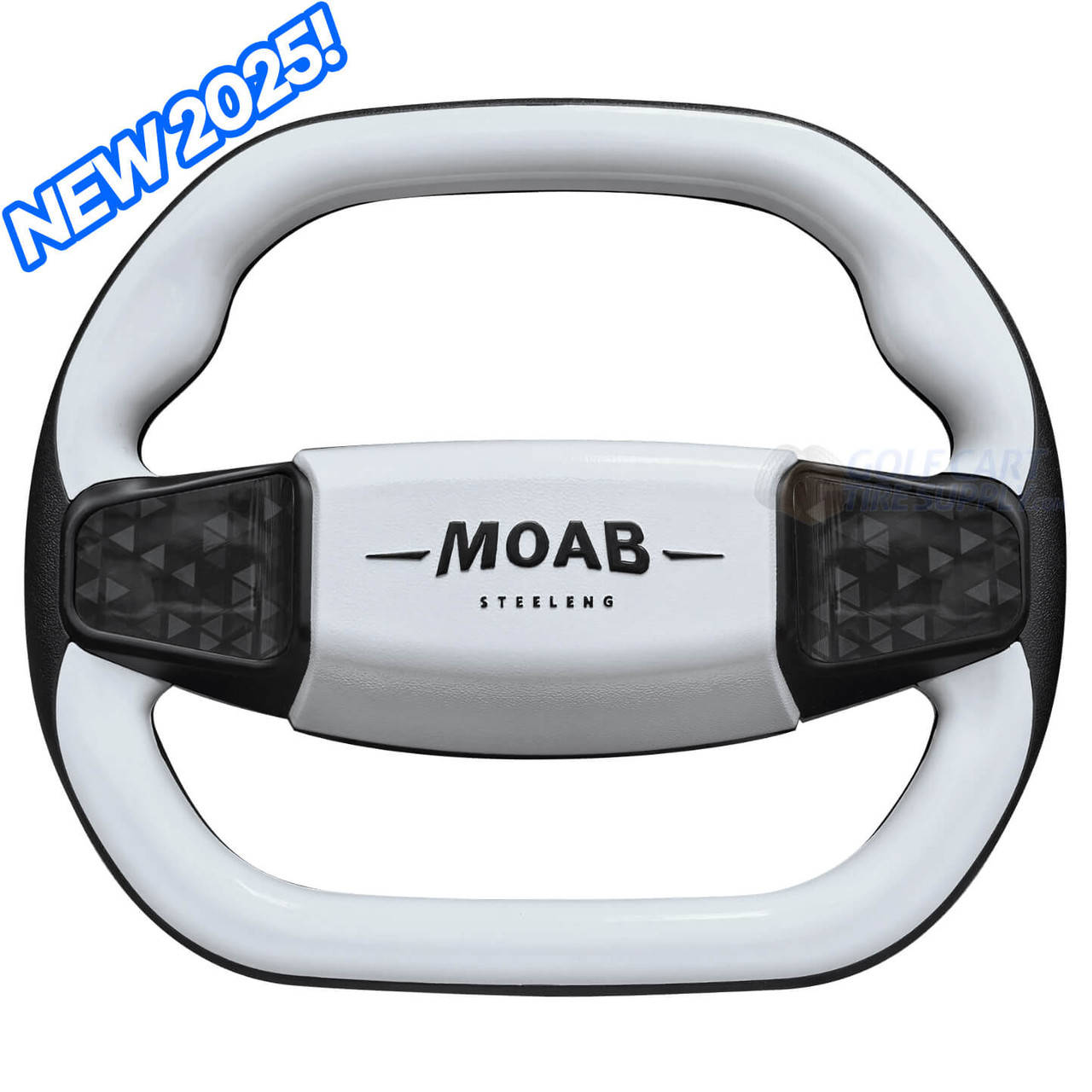 MOAB EZGO TXT / RXV Golf Cart Steering Wheel Gloss WHITE | GCTS