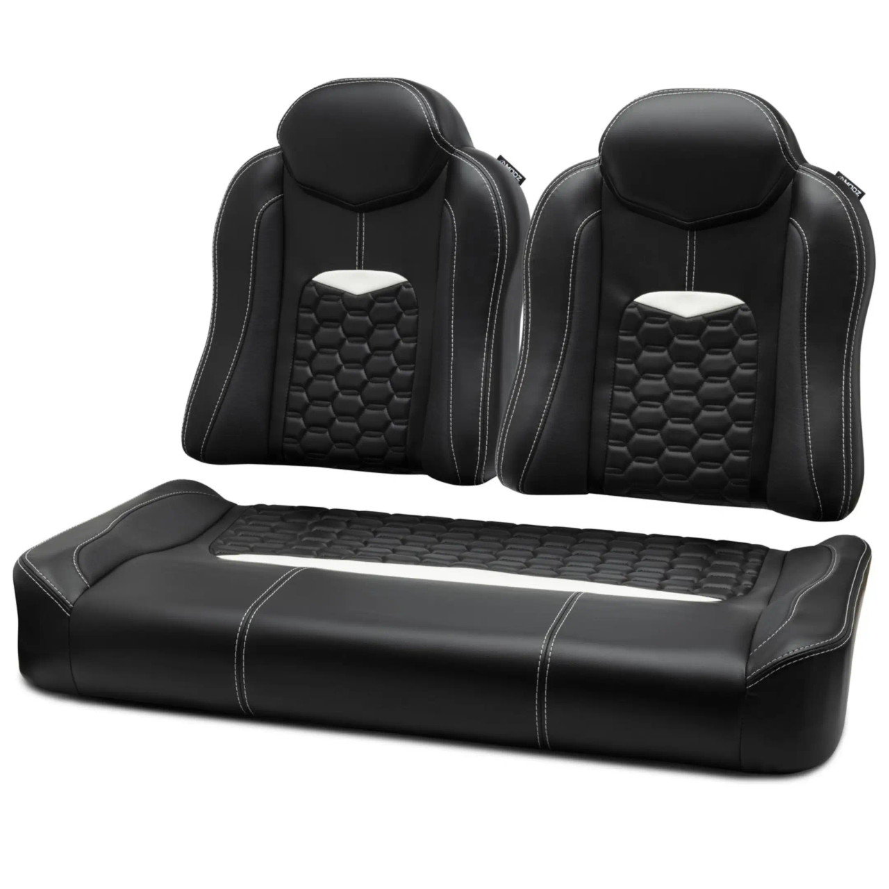 MODZ FS3 EZGO TXT Front Seat Cushion Set Deluxe BLACK | GCTS