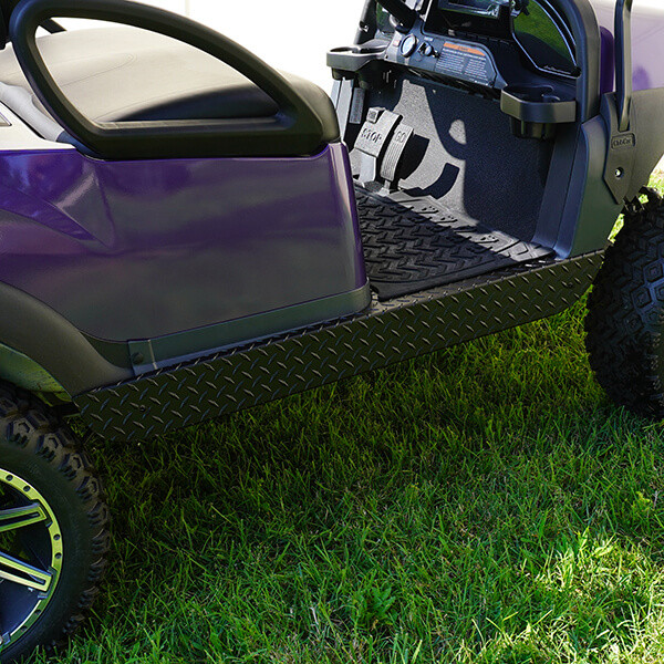 Club Car Precedent Black Diamond Plate Golf Cart Rocker Panels