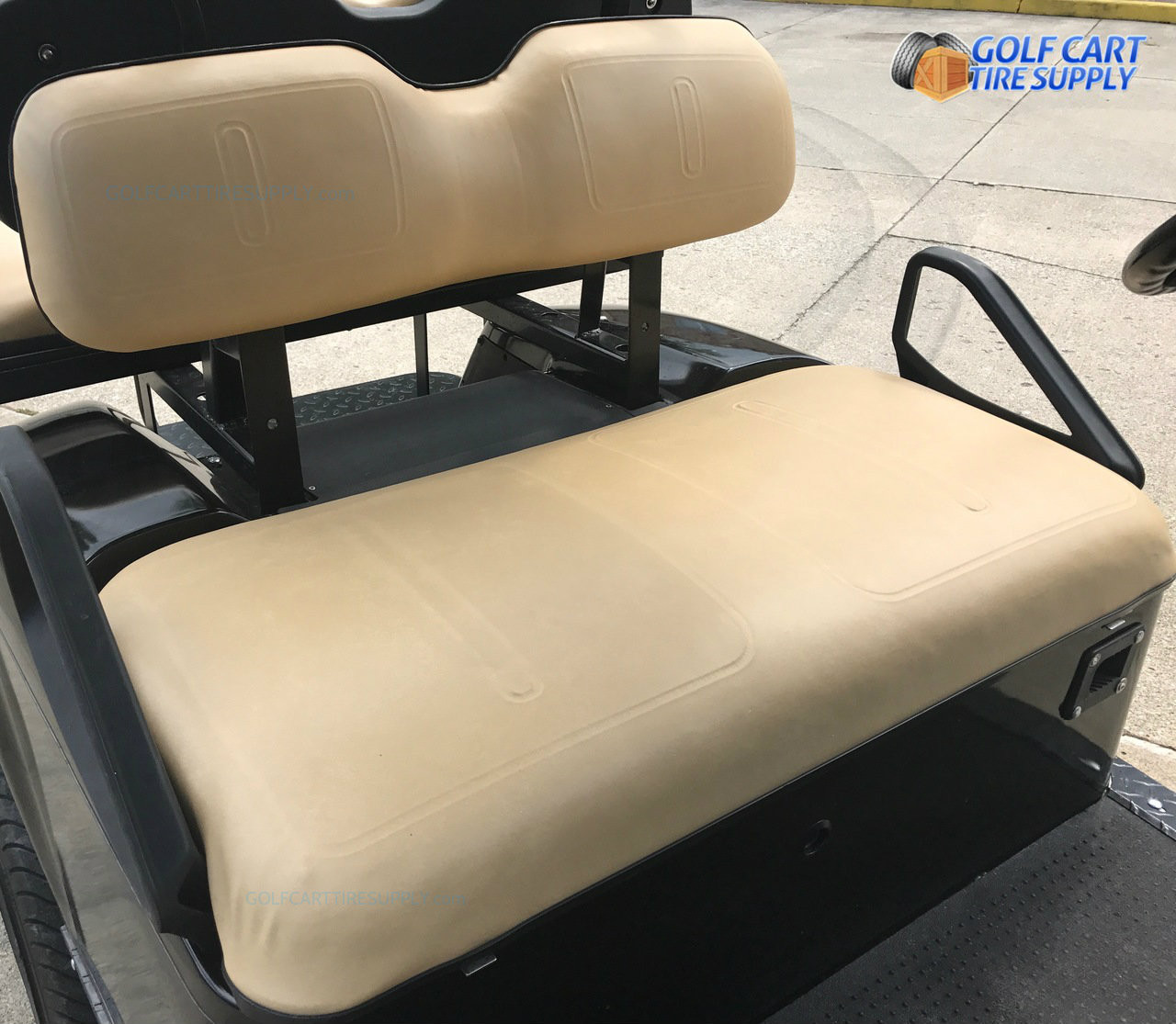 EZGO TXT / Medalist Factory TAN Vinyl Golf Cart Seat Cover Set