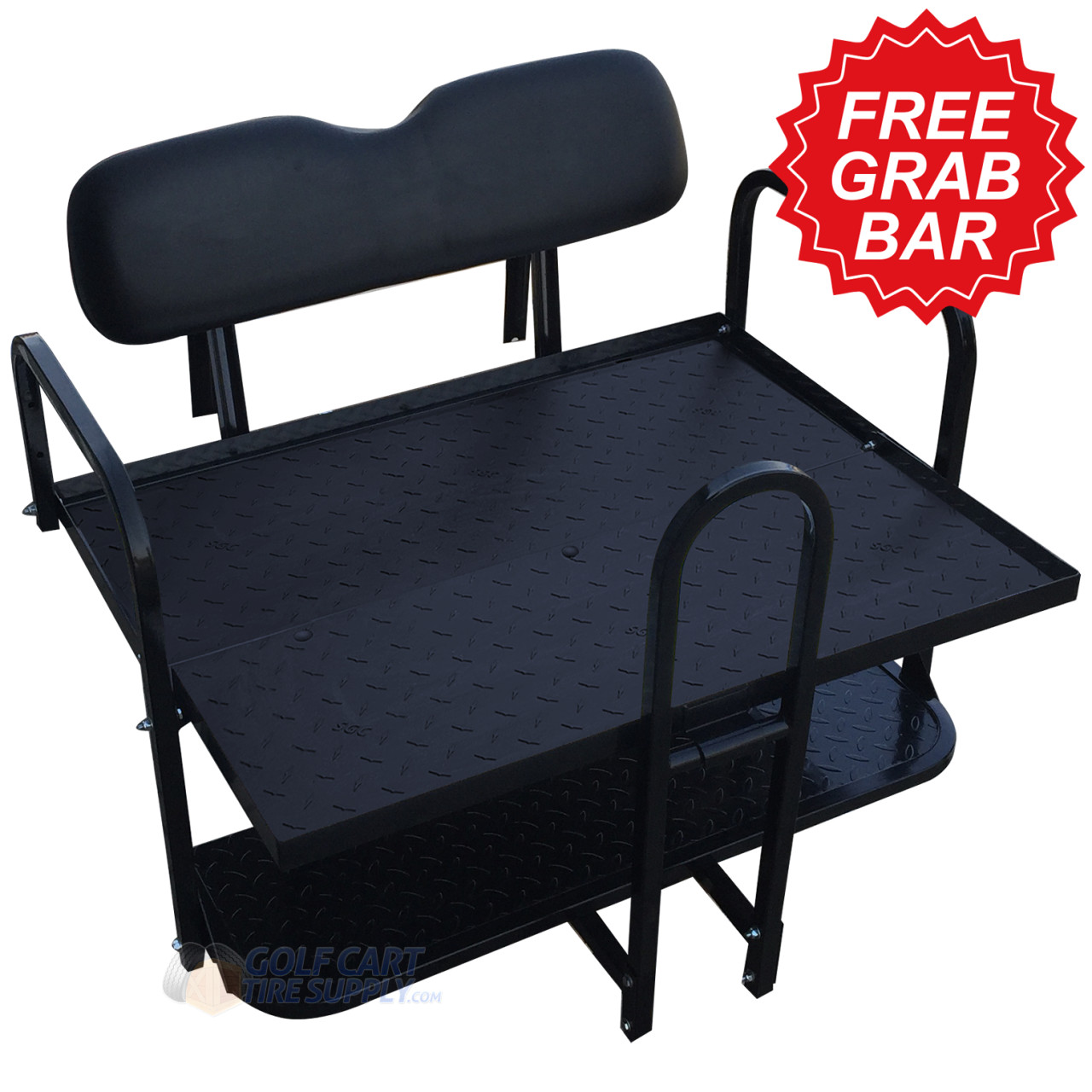 NOMAD EZGO Golf Cart Rear Seat Kit in BLACK for TXT Medalist and