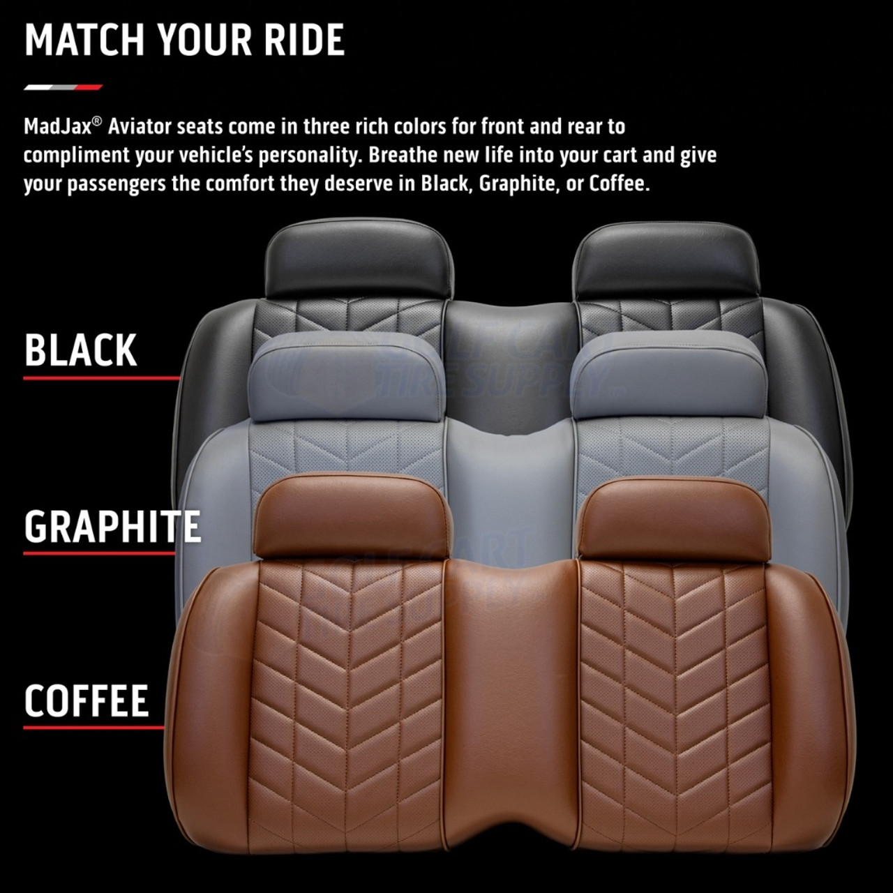 Aviator Deluxe Yamaha Drive (G29) Front Seat Cushions