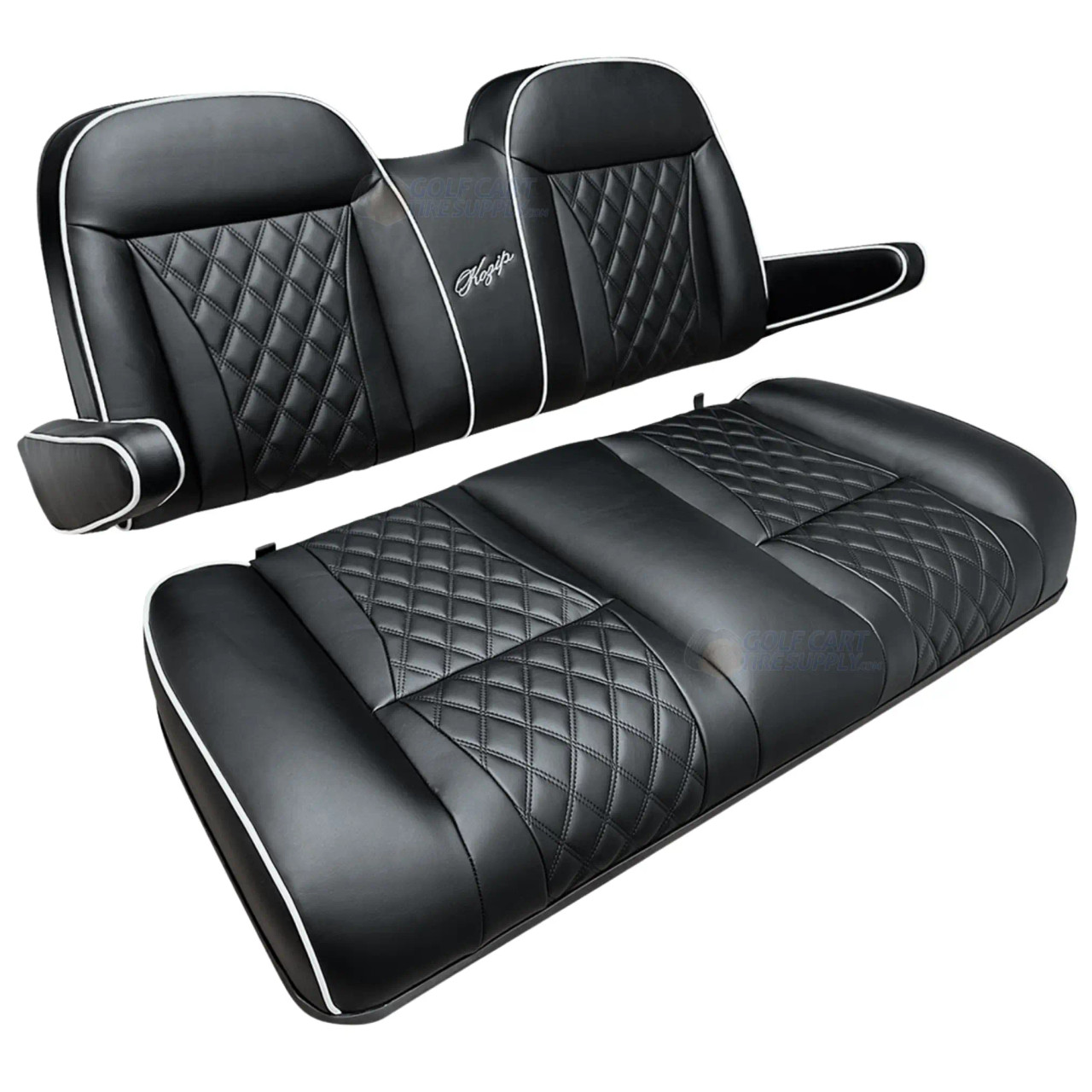 KOZIP Yamaha Drive (G29) Front Seat Cushion Set Deluxe - BLACK | GCTS